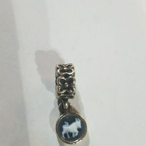 Pandora Blue Agate TAURUS Charm